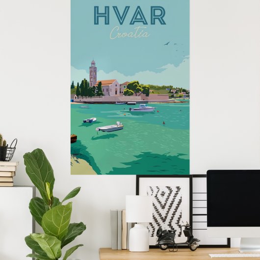 Hvar, Croatia Poster (Thuiskantoor)