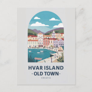 Hvar-eiland Oude Stad Ansichtkaart - Ontdek deAnsi Briefkaart