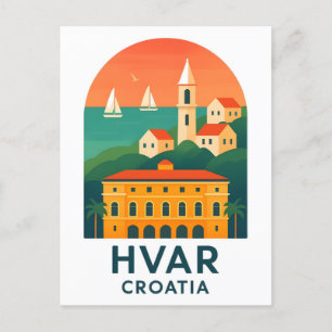 Hvar Eiland Oude Stad Ansichtkaart - Verken de Mid Briefkaart