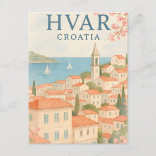 Hvar Eiland Oude Stad Ansichtkaart - Verken thAnsi Briefkaart