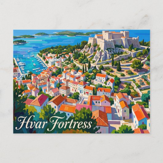 Hvar Fort Kroatië Briefkaart (Voorkant)