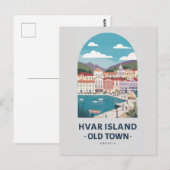 Hvar Island Old Town Briefkaart - Verken de ansich (Voorkant / Achterkant)