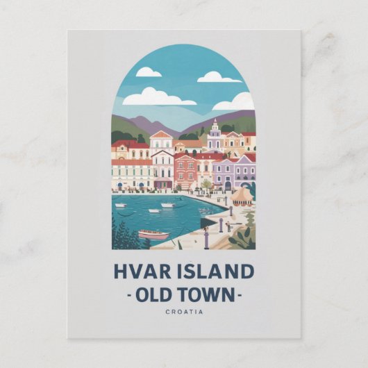 Hvar Island Old Town Briefkaart - Verken de ansich (Voorkant)