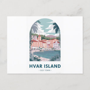 Hvar Island Old Town Briefkaart - Verken de Medite