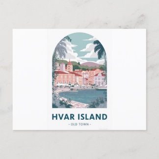 Hvar Island Old Town Briefkaart - Verken de Medite