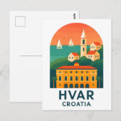 Hvar Island Old Town Briefkaart - Verken de Medite (Voorkant / Achterkant)