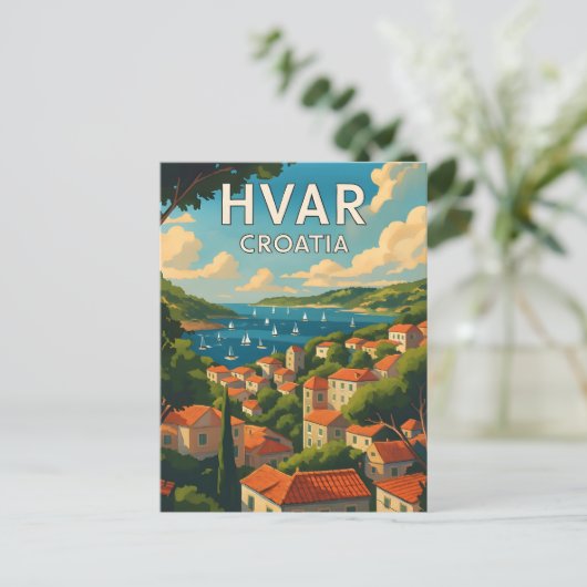 Hvar Island Old Town Briefkaart - Verken de Medite (Staand voorkant)