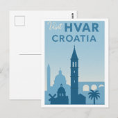 Hvar Island Old Town Briefkaart - Verken de Medite (Voorkant / Achterkant)