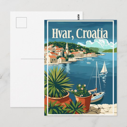 Hvar Kroatië Briefkaart (Voorkant / Achterkant)