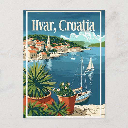 Hvar Kroatië Briefkaart (Voorkant)
