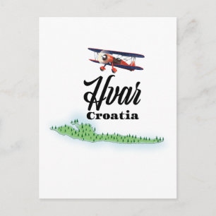 Hvar Kroatië-kaart Briefkaart