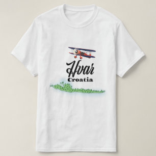 Hvar Kroatië-kaart T-shirt