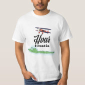 Hvar Kroatië-kaart T-shirt (Voorkant)