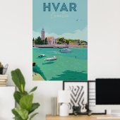 Hvar, Kroatië Poster (Thuiskantoor)