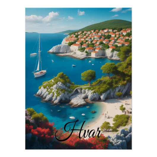 Hvar Kroatië Reisposter Perfect Poster (Voorkant)