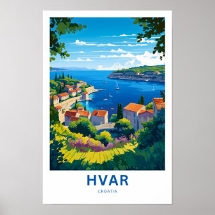 Hvar Kroatië Reisprint Poster