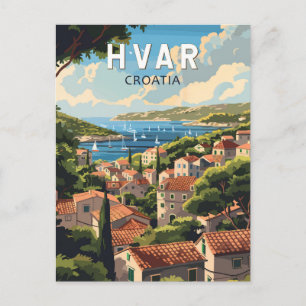 Hvar Kroatië Reizen Kunst Vintage Briefkaart