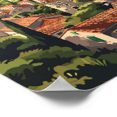 Hvar Kroatië Reizen Kunst Vintage Poster (Hoek)