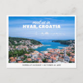 Hvar Kroatië Trouw Save the Date Briefkaart (Voorkant)