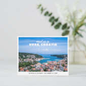 Hvar Kroatië Trouw Save the Date Briefkaart (Staand voorkant)