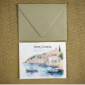 Hvar Kroatië Waterverf Reizen Briefkaart