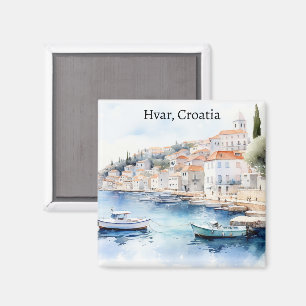 Hvar Kroatië Waterverf Reizen Magneet