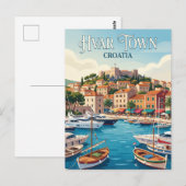 Hvar Stadshaven Kroatië Briefkaart (Voorkant / Achterkant)