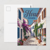 Hvar Steeg Kroatië Briefkaart (Voorkant / Achterkant)