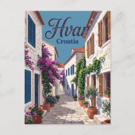 Hvar Steeg Kroatië Briefkaart
