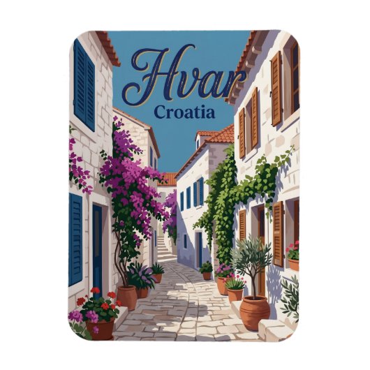 Hvar Steeg Kroatië Magneet (Verticaal)