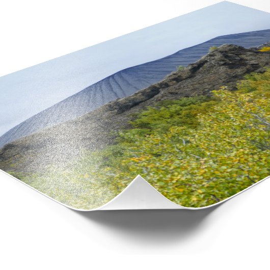 Hverfjall Volcano Cone, IJsland Foto Afdruk (Hoek)