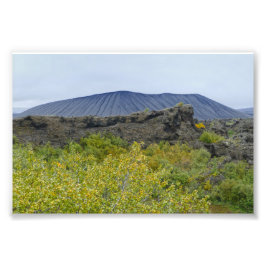 Hverfjall Volcano Cone, IJsland Foto Afdruk