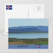 Hverfjall vulkanische krater, IJsland Briefkaart (Voorkant / Achterkant)