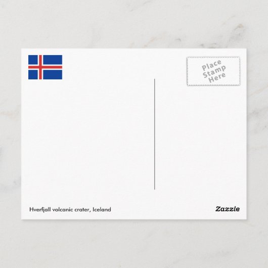 Hverfjall vulkanische krater, IJsland Briefkaart (Achterkant)