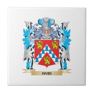 Hvid Coat of Arms - familiekust Tegeltje