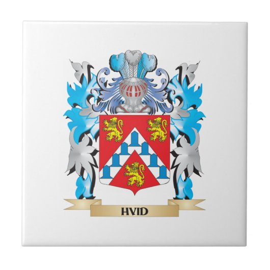Hvid Coat of Arms - familiekust Tegeltje (Voorkant)