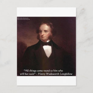 HW Longfellow "Alles komt rond" Wijsheid Citaat Ca Briefkaart