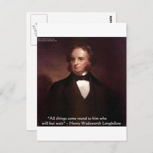 HW Longmede "All Comround" Wisdom Quote Gift Briefkaart (Voorkant / Achterkant)