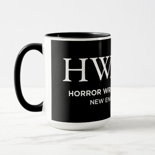 HWA-NE logo mok, zwart 6/25 Mok (Links)