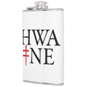 HWA-NE vinyl omwikkelde fles Heupfles (Links)