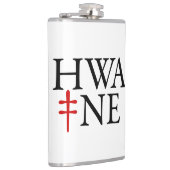 HWA-NE vinyl omwikkelde fles Heupfles (Rechts)
