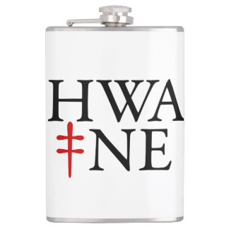 HWA-NE vinyl omwikkelde fles Heupfles