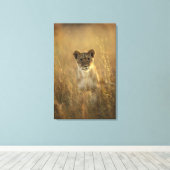 Hwange National Park, Zimbabwe. Canvas Afdruk (Insitu (Houten vloer))