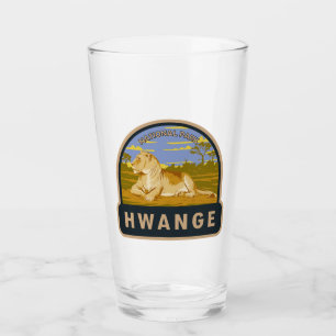 Hwange National Park Zimbabwe Reiskunst Vintage Glas