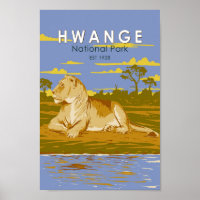 Hwange National Park Zimbabwe Reiskunst Vintage
