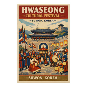 Hwaseong Cultureel Festival in Koreaanse reizen Perfect Poster