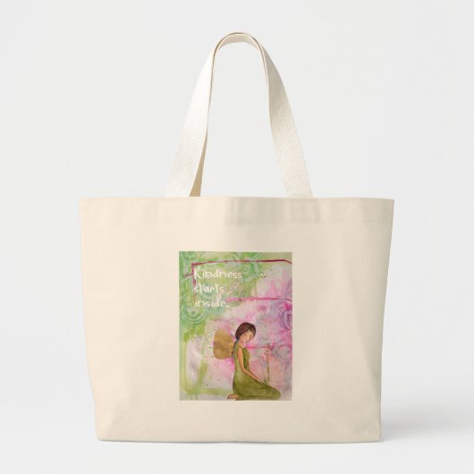HWJ Kindness begint in Canvas tas (Voorkant)