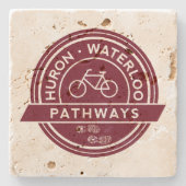 HWP Logo Travertine Onderzetter (Voorkant)