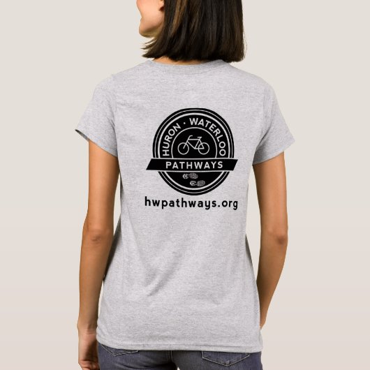 HWP-Logo Vrouwenprestatiestreep T-shirt (Achterkant)