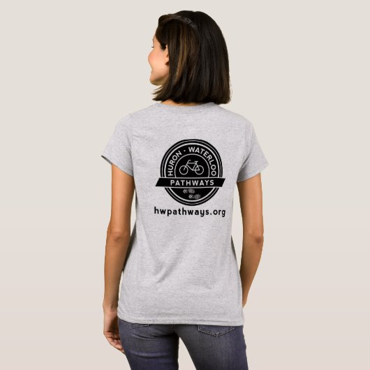 HWP-Logo Vrouwenprestatiestreep T-shirt (Achterkant volledig)